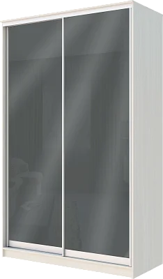 картинка 2-х дверный шкаф купе с цветной пленкой Темно-серый №073 2400 1362 420 от магазина КУПИ КУПЕ
